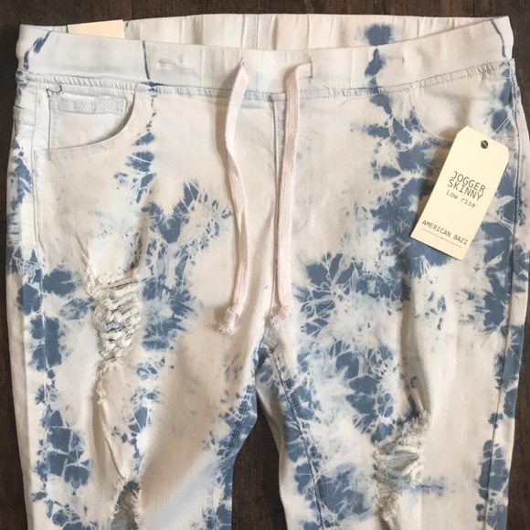  Plus Jogger Acid Ripped Skinny Stretch Jeans - Picture 7 of 8